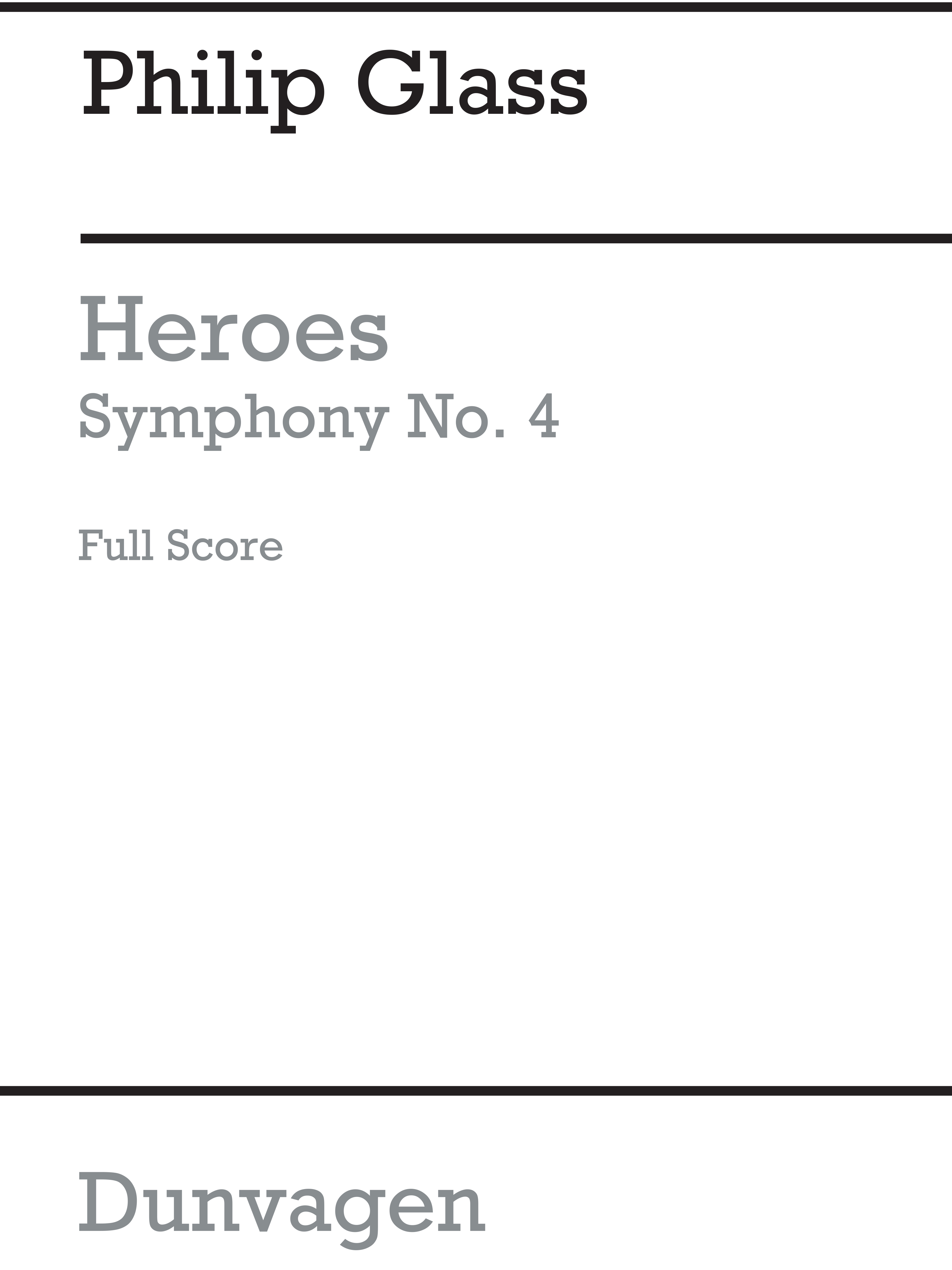 Philip Glass: Heroes Symphony: Orchestra: Score