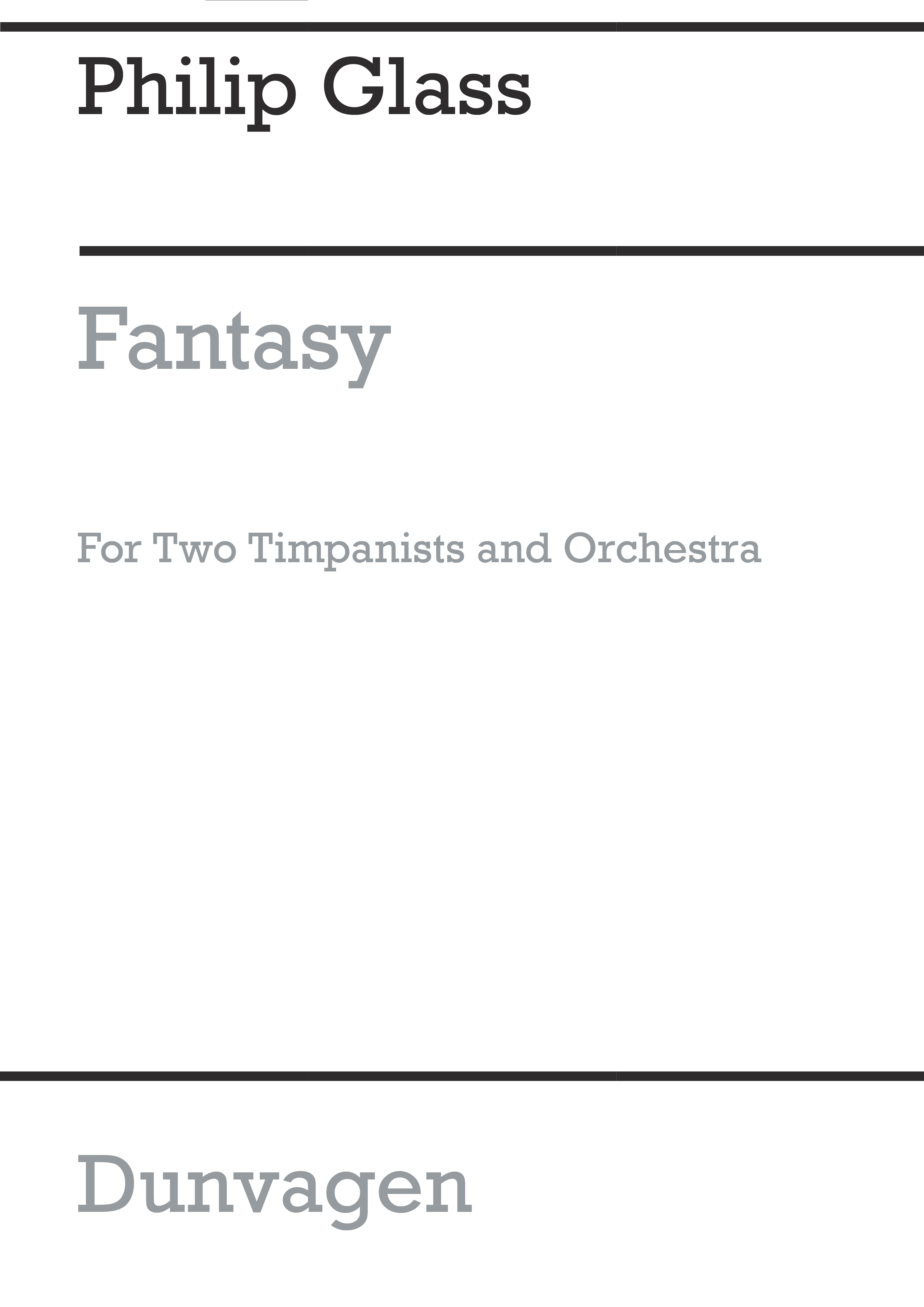 Philip Glass: Concerto Fantasy For Two Timpanists And Orchestra: Timpani: Score