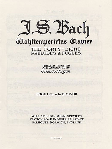 Johann Sebastian Bach: Prelude and Fugue No. 6 In D Minor: Piano: Instrumental
