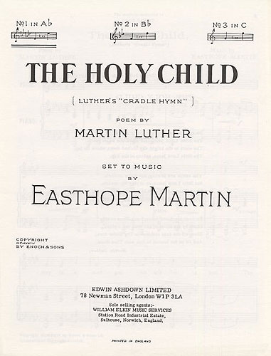 Martin Easthope: The Holy Child In A Flat Major: Voice: Instrumental Work