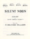 Ralph Vaughan Williams: Silent Noon In D Flat: Voice: Vocal Score