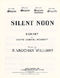 Ralph Vaughan Williams: Silent Noon In F: Voice: Vocal Score