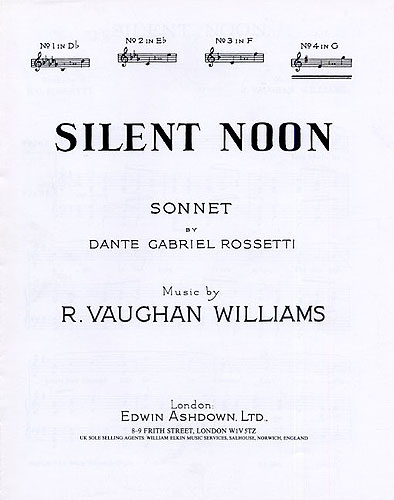 Ralph Vaughan Williams: Silent Noon In G: Voice: Vocal Score