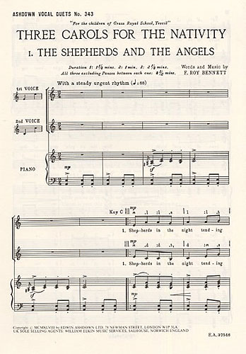 F Roy Bennett F. Roy Bennett: Three Carols For The Nativity: Voice: Score