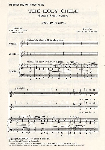 Martin Easthope: The Holy Child: Upper Voices: Vocal Score