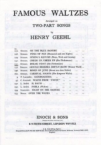 Johann Strauss Jr.: Break Of Day: 2-Part Choir: Vocal Score