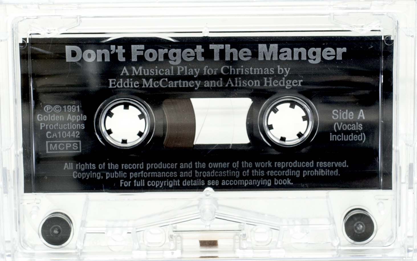 Alison Hedger Eddie McCartney: Don't Forget The Manger Cassette: Piano  Vocal