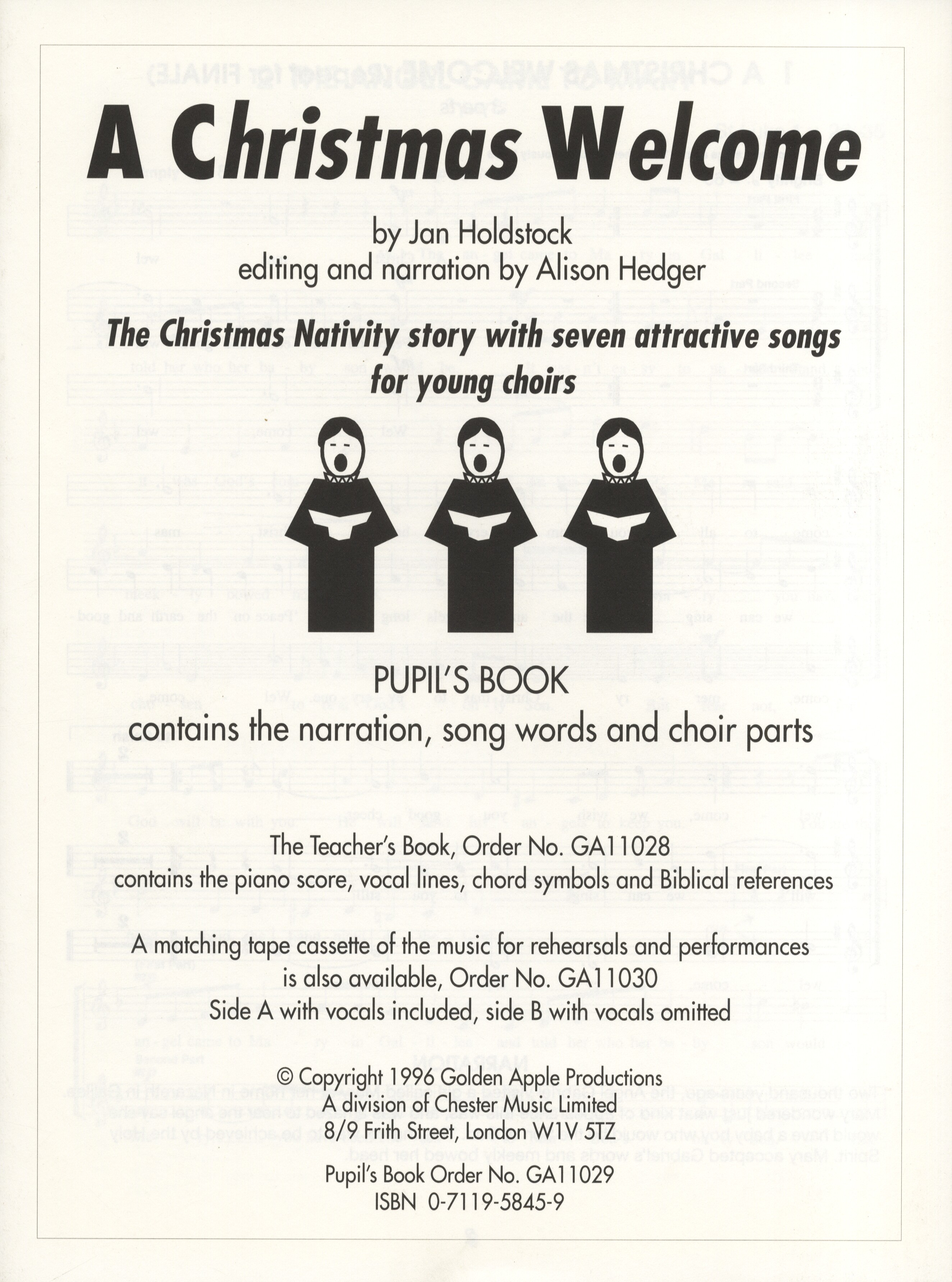 Jan Holdstock: A Christmas Welcome: Piano  Vocal  Guitar: Script