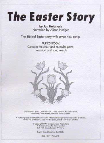 Jan Holdstock: The Easter Story: Piano  Vocal  Guitar: Script