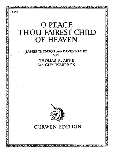 Thomas Augustine Arne: O Peace Thou Fairest Child Of Heaven: Voice: Vocal Work
