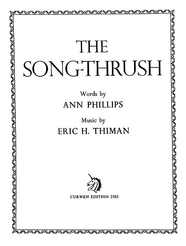 Eric Thiman: The Song-Thrush: Voice