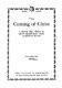 Gustav Holst: Coming Of Christ: Mixed Choir: Vocal Score