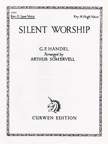Georg Friedrich Händel: Silent Worship In G: Voice: Instrumental Work