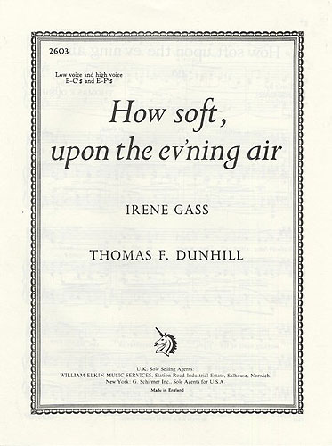 Thomas Dunhill: How Soft Upon The Ev'ning Air: Low Voice: Single Sheet