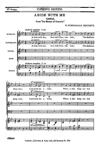 William Sterndale Bennett: Abide With Me: SATB: Score