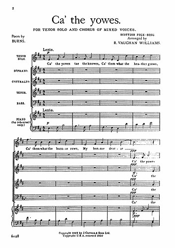 Ralph Vaughan Williams: Ca The Yowes: Tenor & SATB: Vocal Score