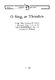 Gustav Holst: O Sing  As Thrushes: Soprano & SATB: Vocal Score