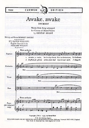 Gustav Holst: Awake  Awake: SATB: Score