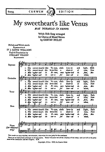 My Sweethearts Like Venus: SATB: Vocal Score