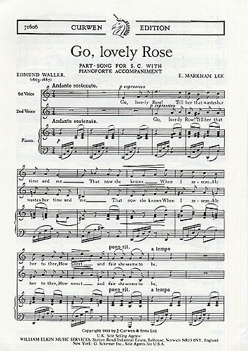 E Markham Lee: Go  Lovely Rose: Upper Voices: Vocal Score