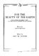 Eric Thiman: For The Beauty Of The Earth: Unison Voices: Vocal Score