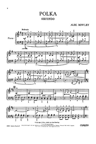Alec Rowley: Polka: Piano Duet: Instrumental Work