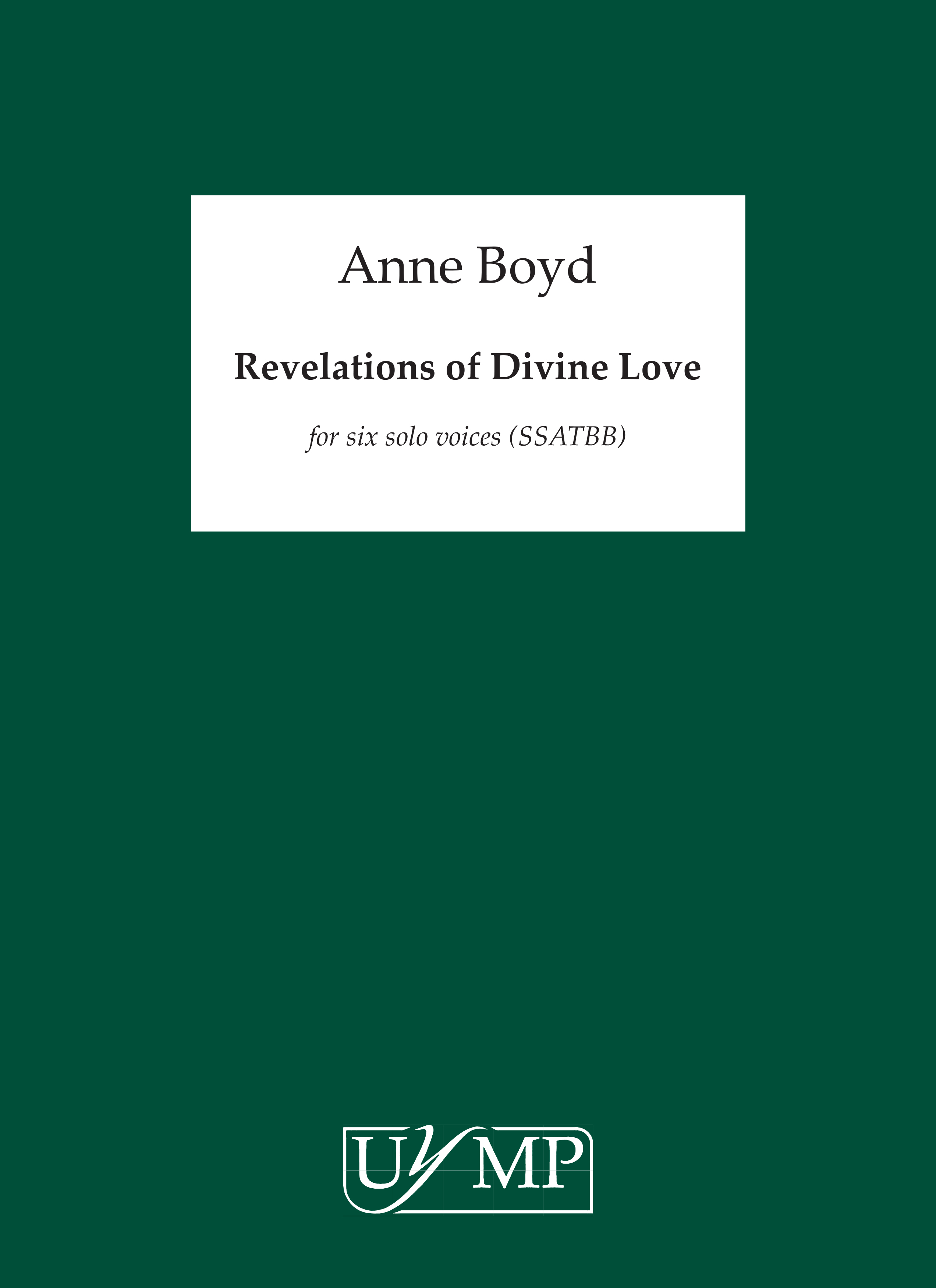 Anne Boyd: Revelations Of Divine Love: SATB: Score
