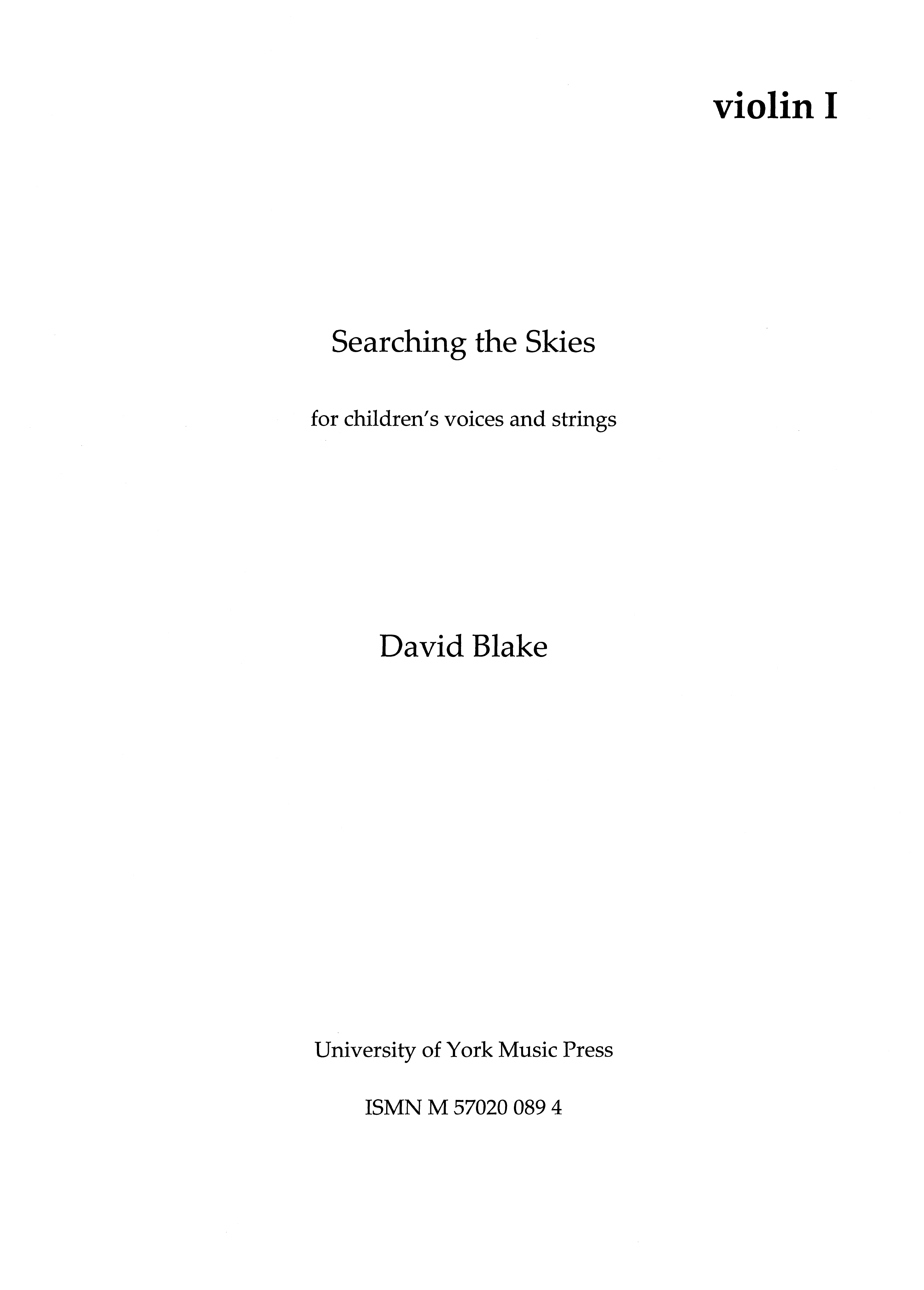 David Blake: Searching The Skies: String Quartet: Parts