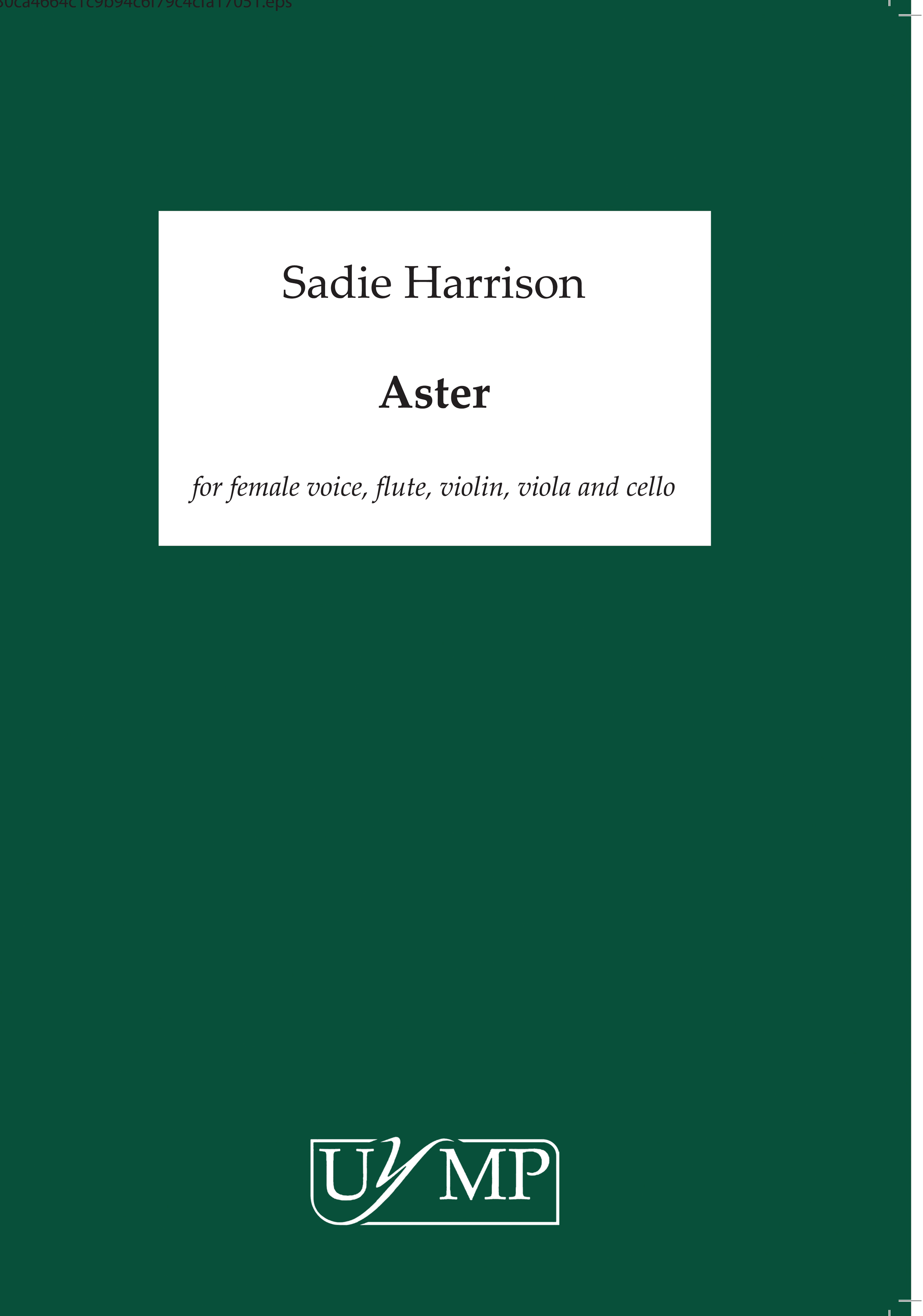 Sadie Harrison: Aster: Chamber Ensemble: Score