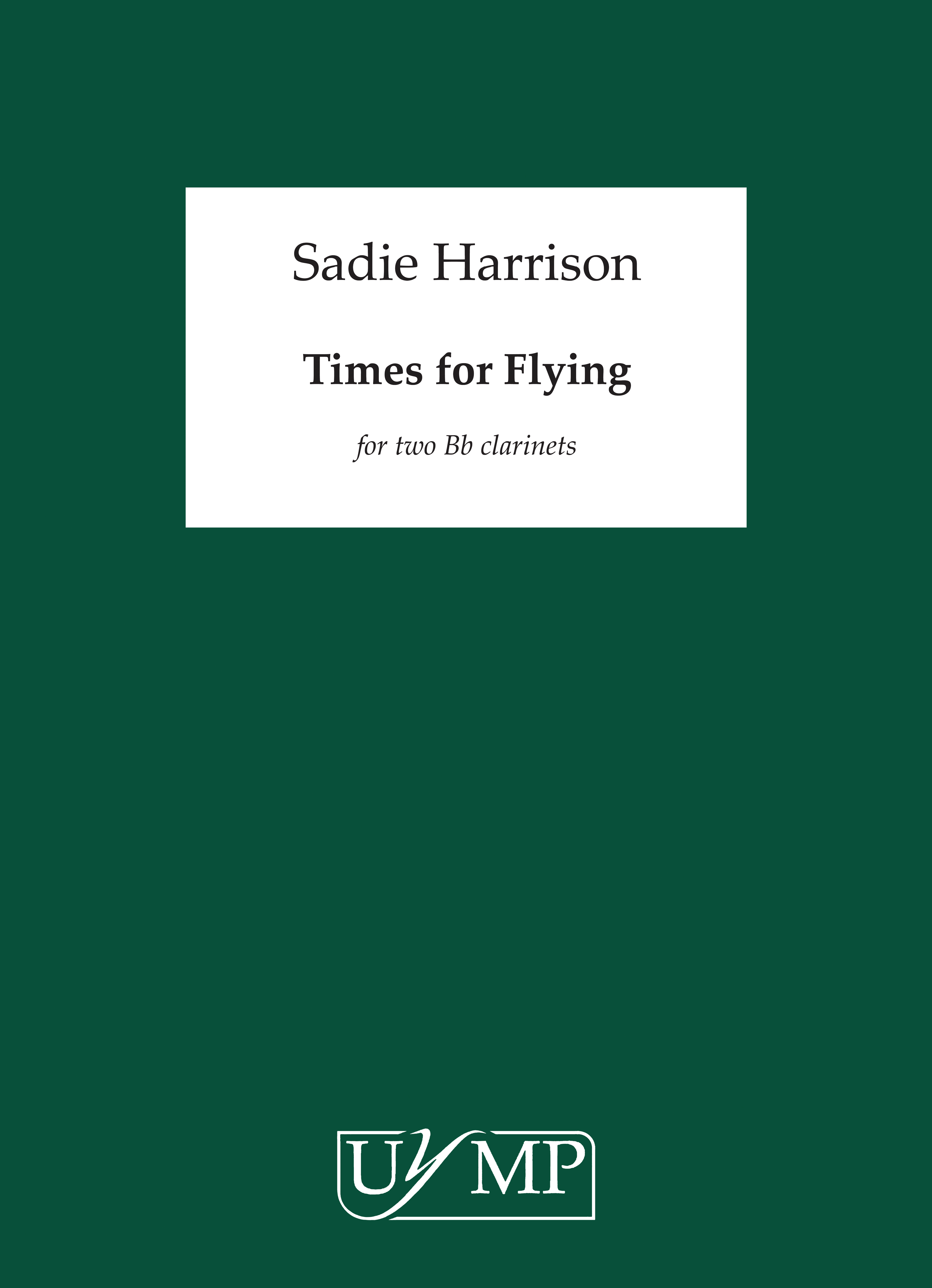Sadie Harrison: Times For Flying: Clarinet: Instrumental Work