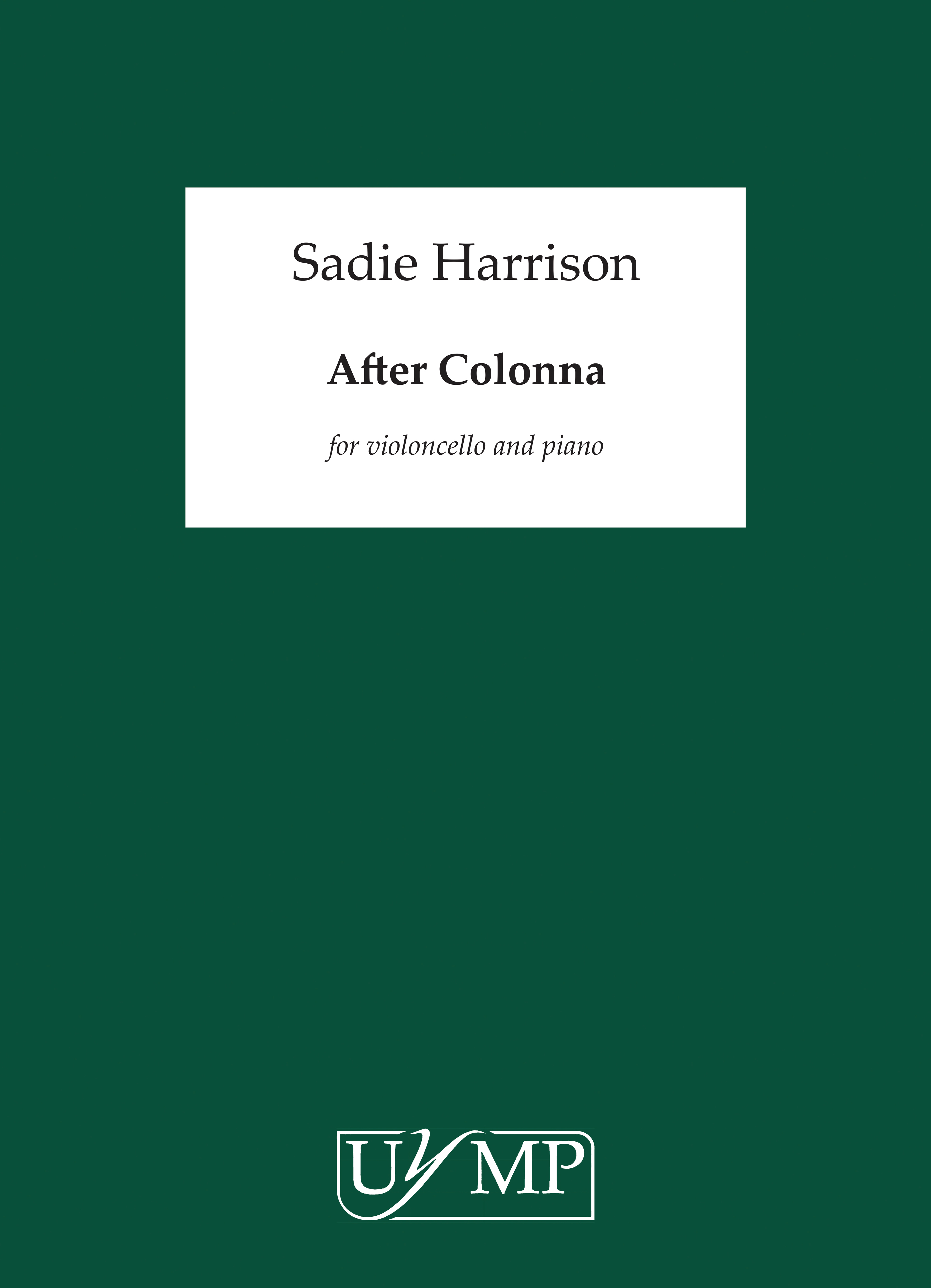 Sadie Harrison: After Colonna: Cello: Score and Parts