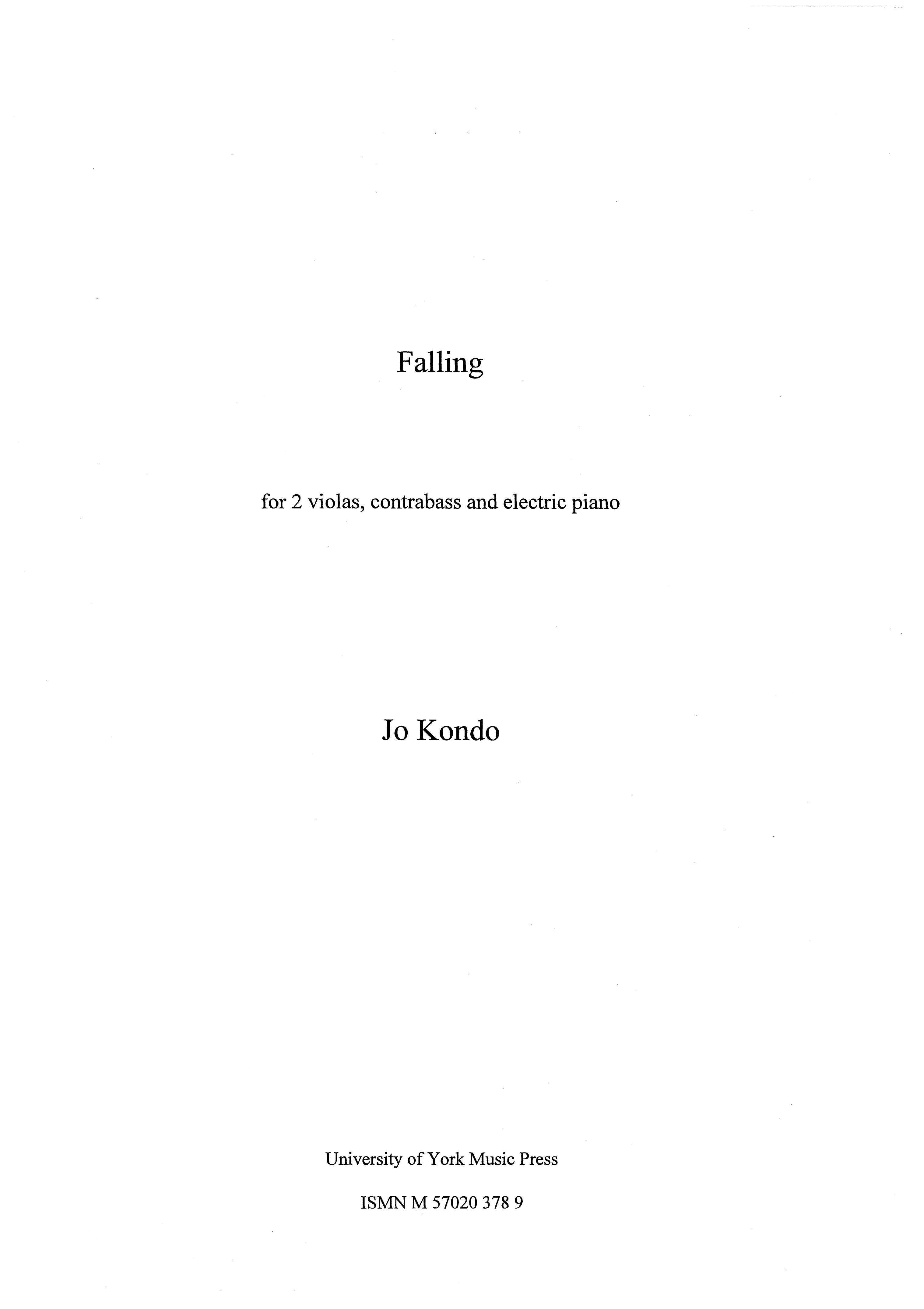 Jo Kondo: Falling: Chamber Ensemble: Score