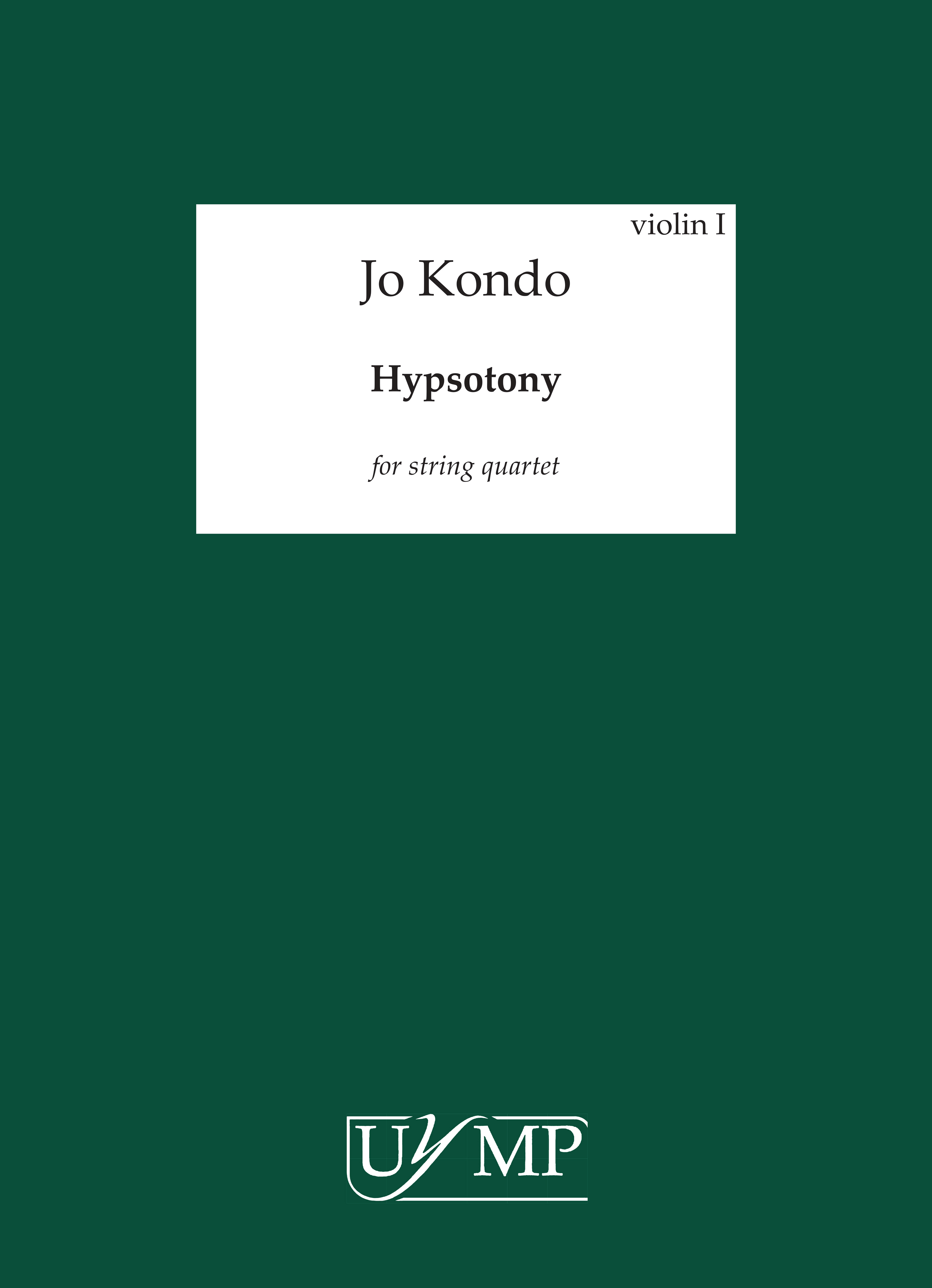 Jo Kondo: Hypsotony: String Quartet: Parts