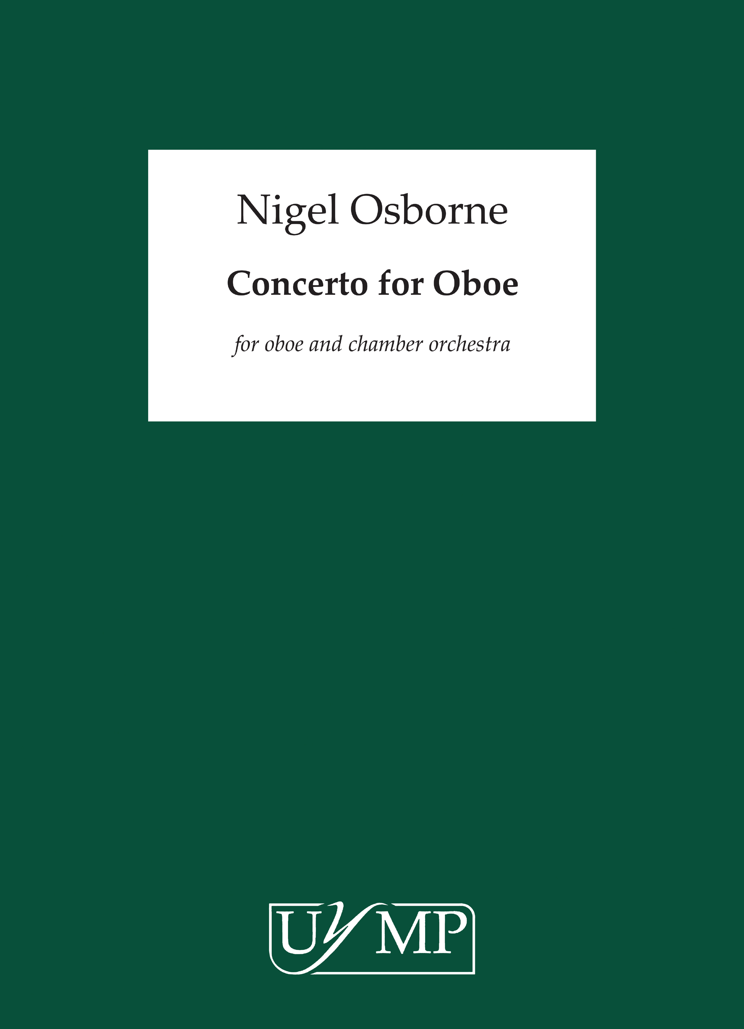 Nigel Osborne: Concerto for Oboe: Oboe: Score