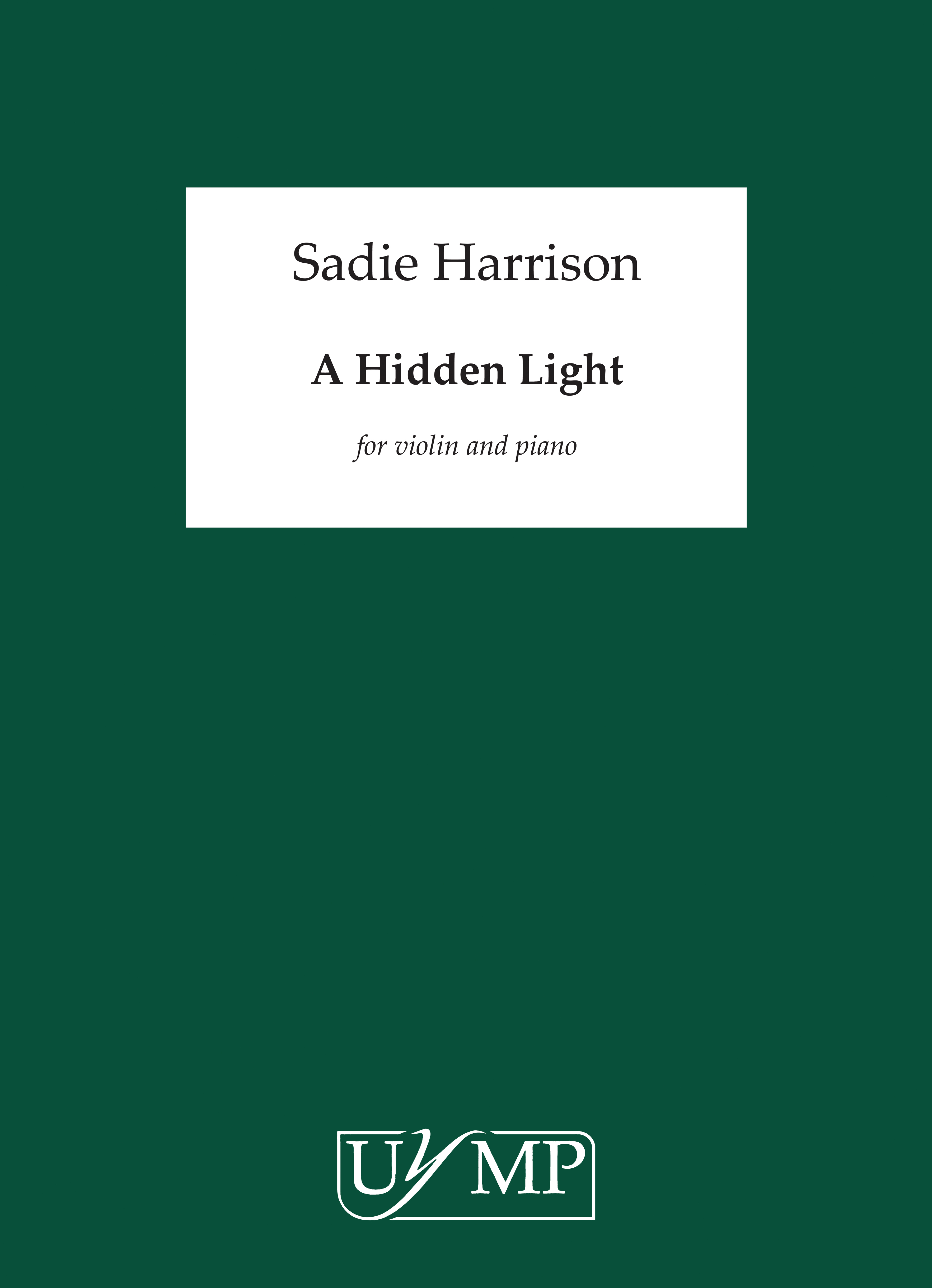 Sadie Harrison: A Hidden Light: Violin: Instrumental Work