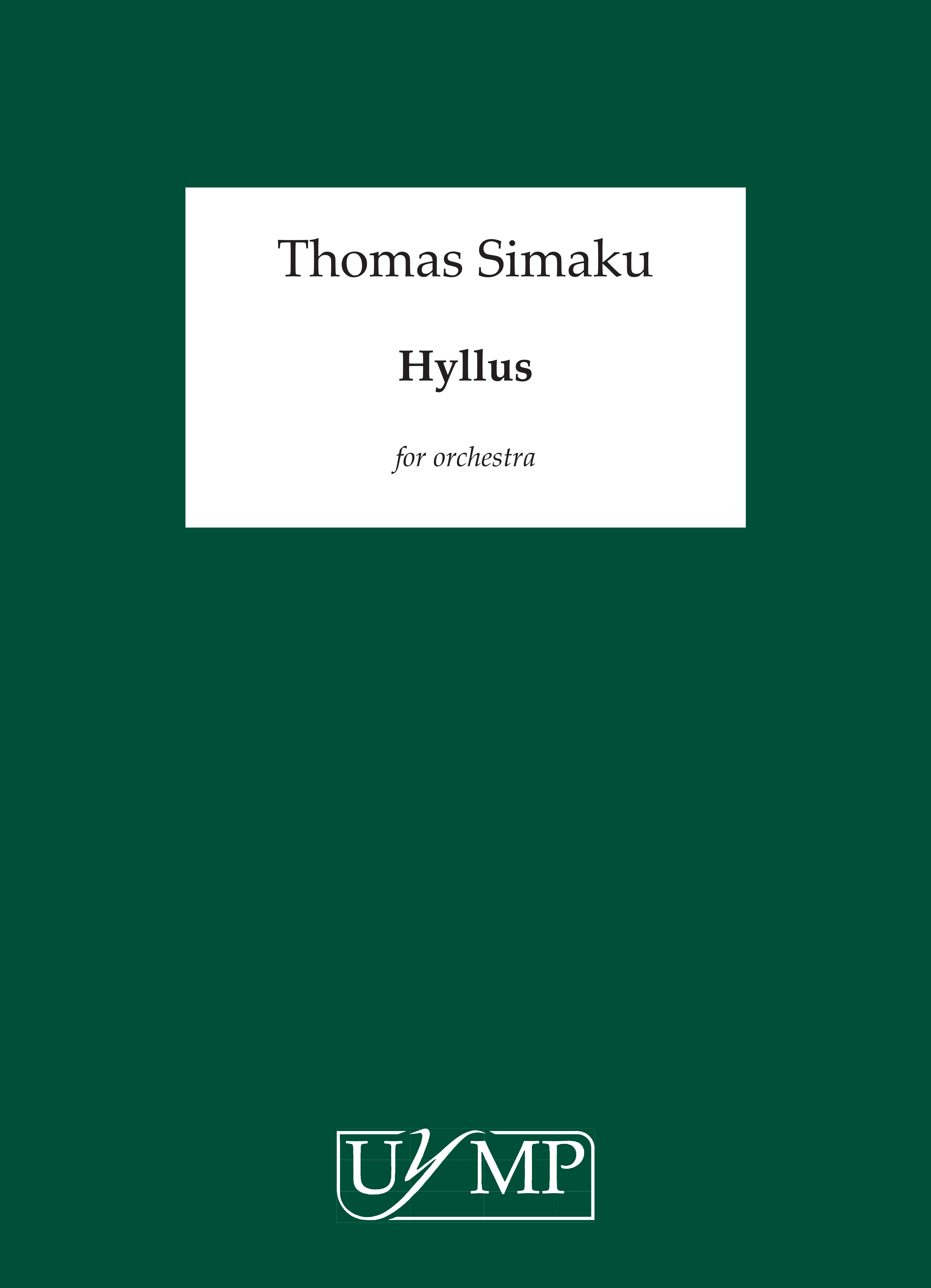 Thomas Simaku: Hyllus: Orchestra: Score