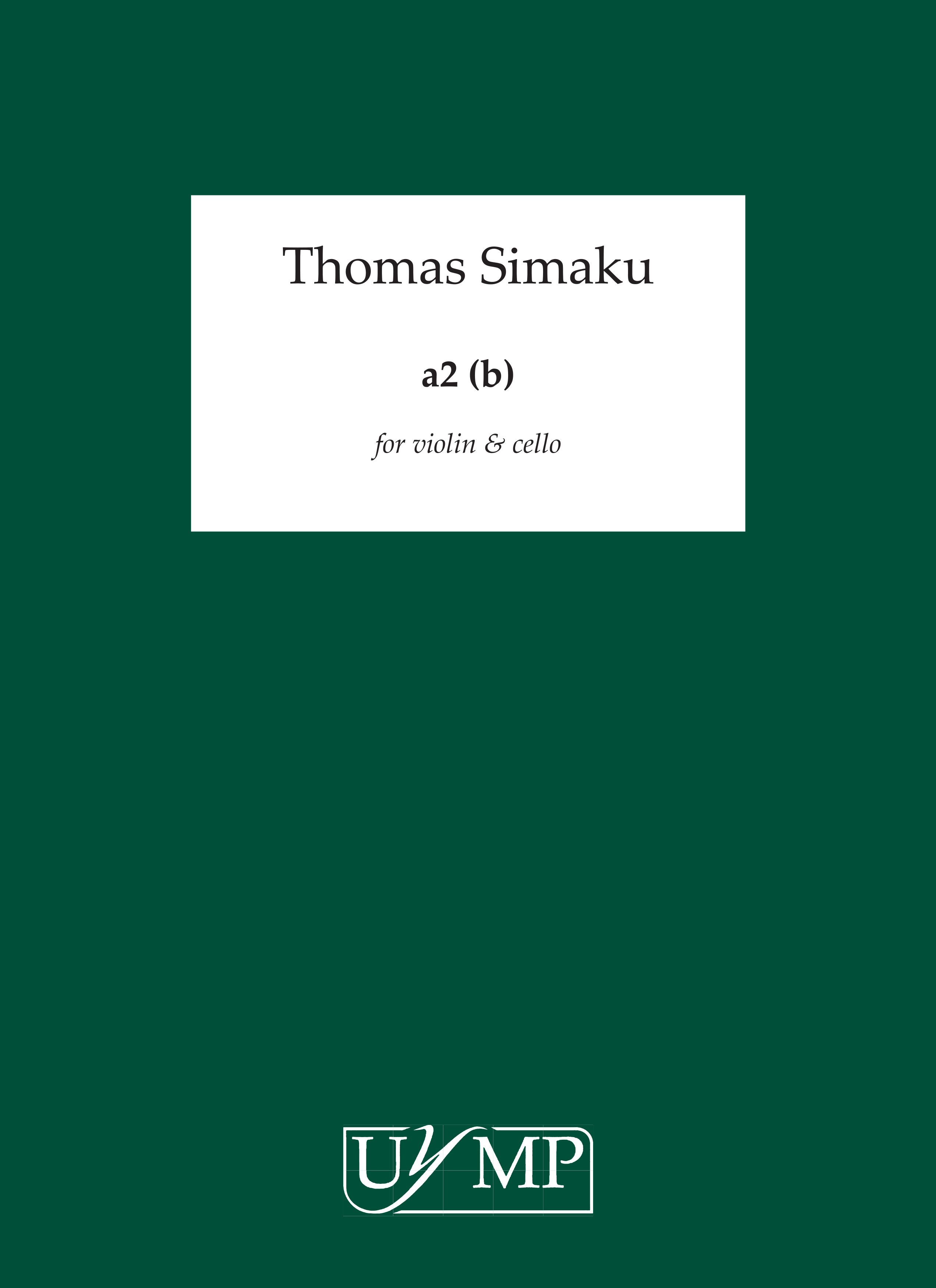 Thomas Simaku: a2 (b): Violin & Cello: Score