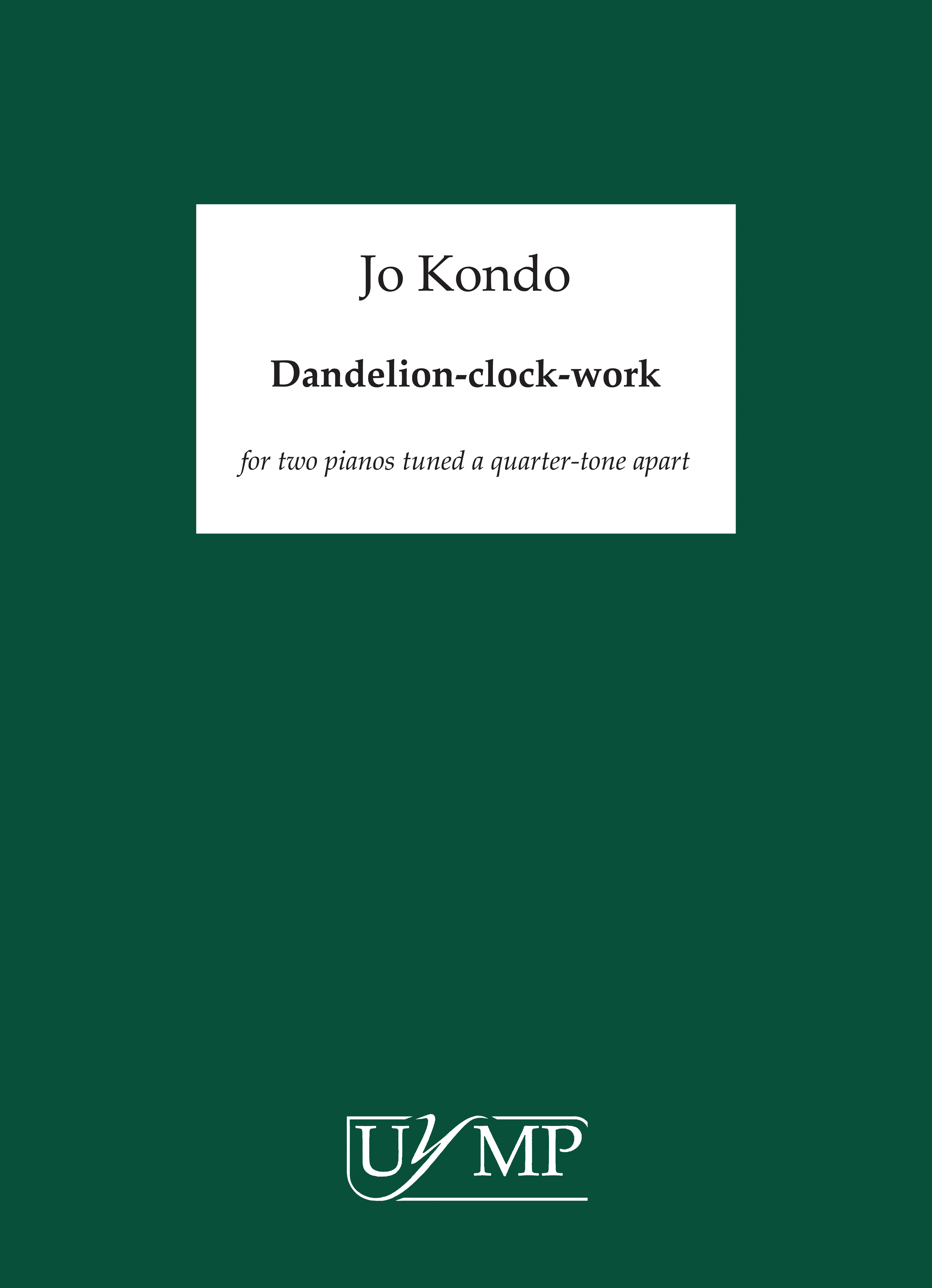 Jo Kondo: Dandelion-Clock-Work: Piano Duet: Instrumental Work