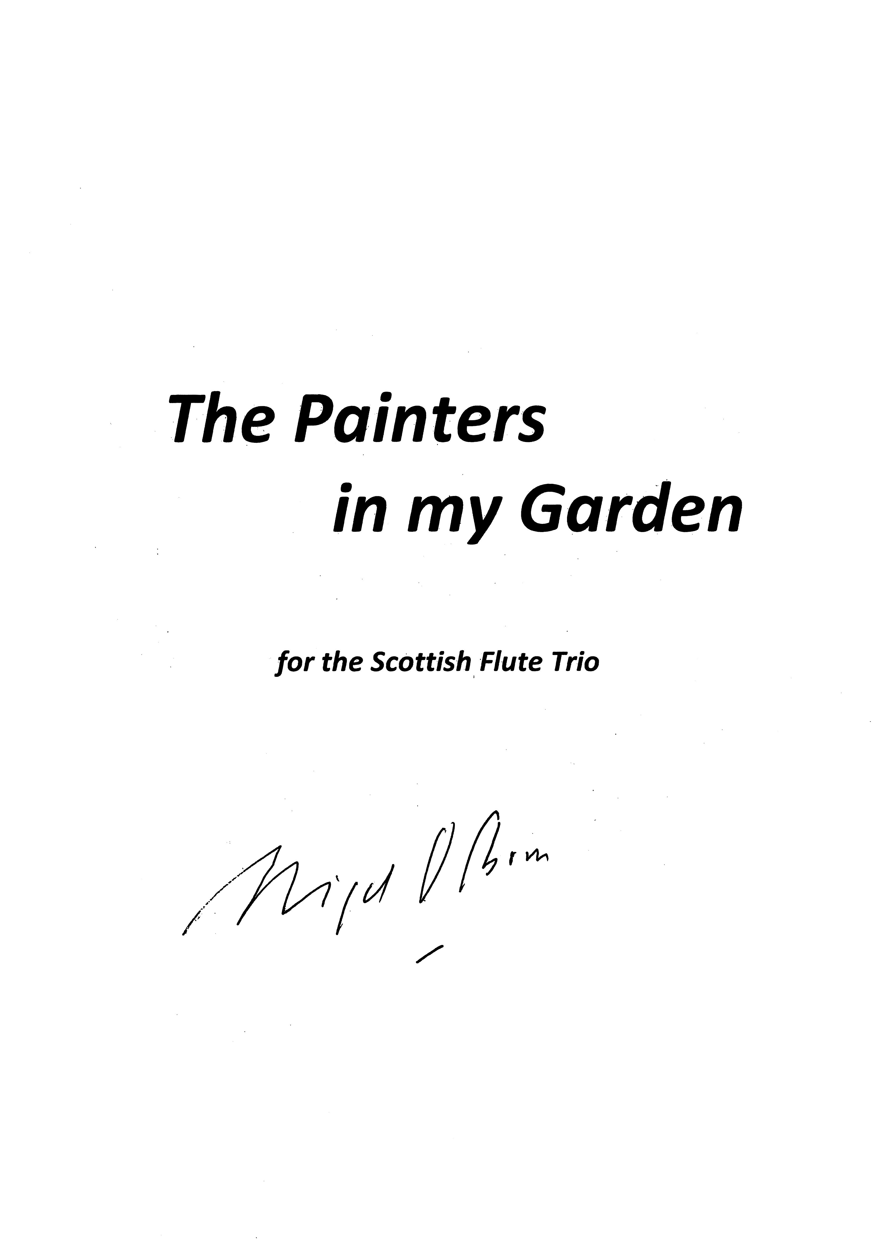 Nigel Osborne: The Painters In My Garden: Flute Ensemble: Score
