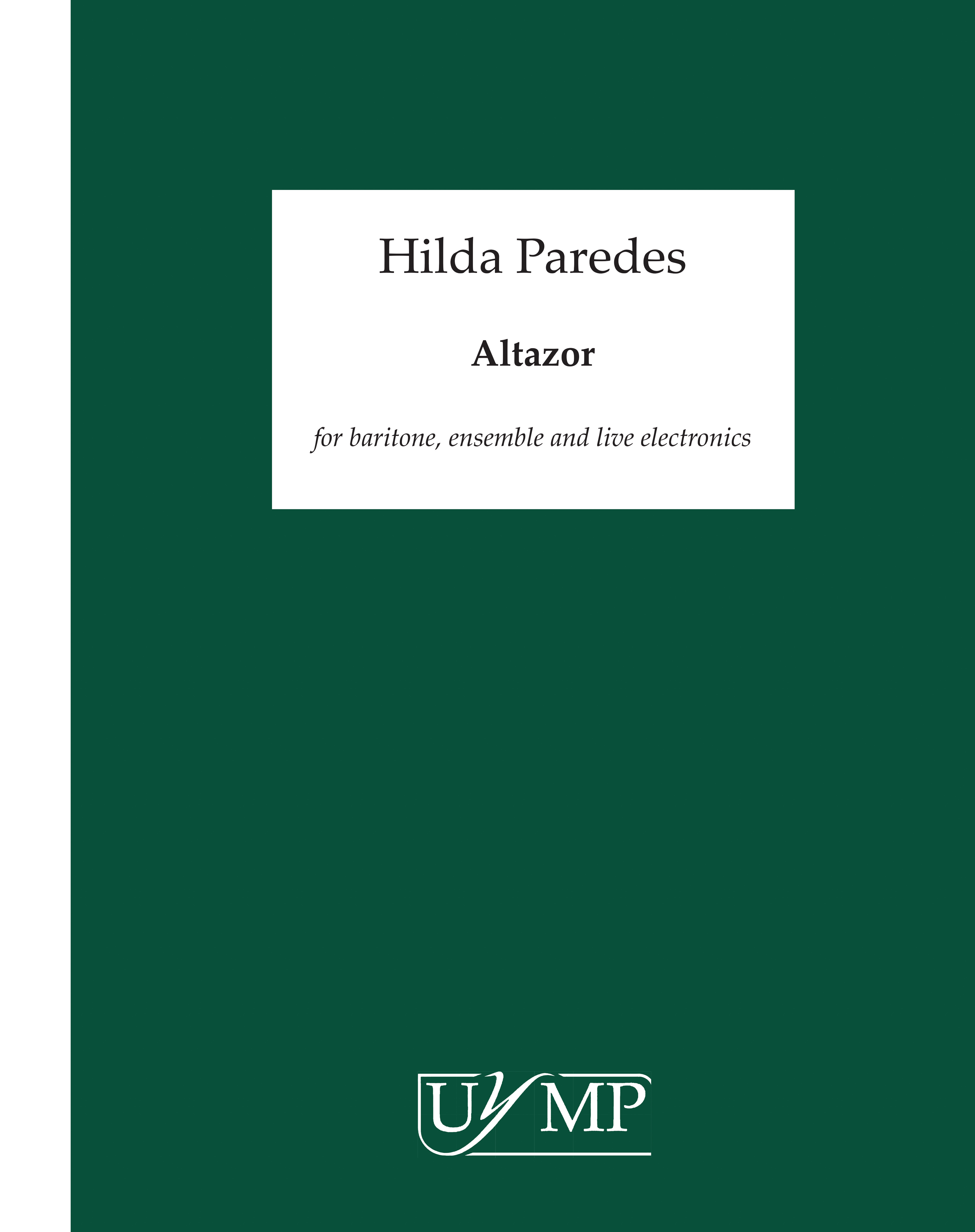 Hilda Paredes: Altazor: Chamber Ensemble: Score