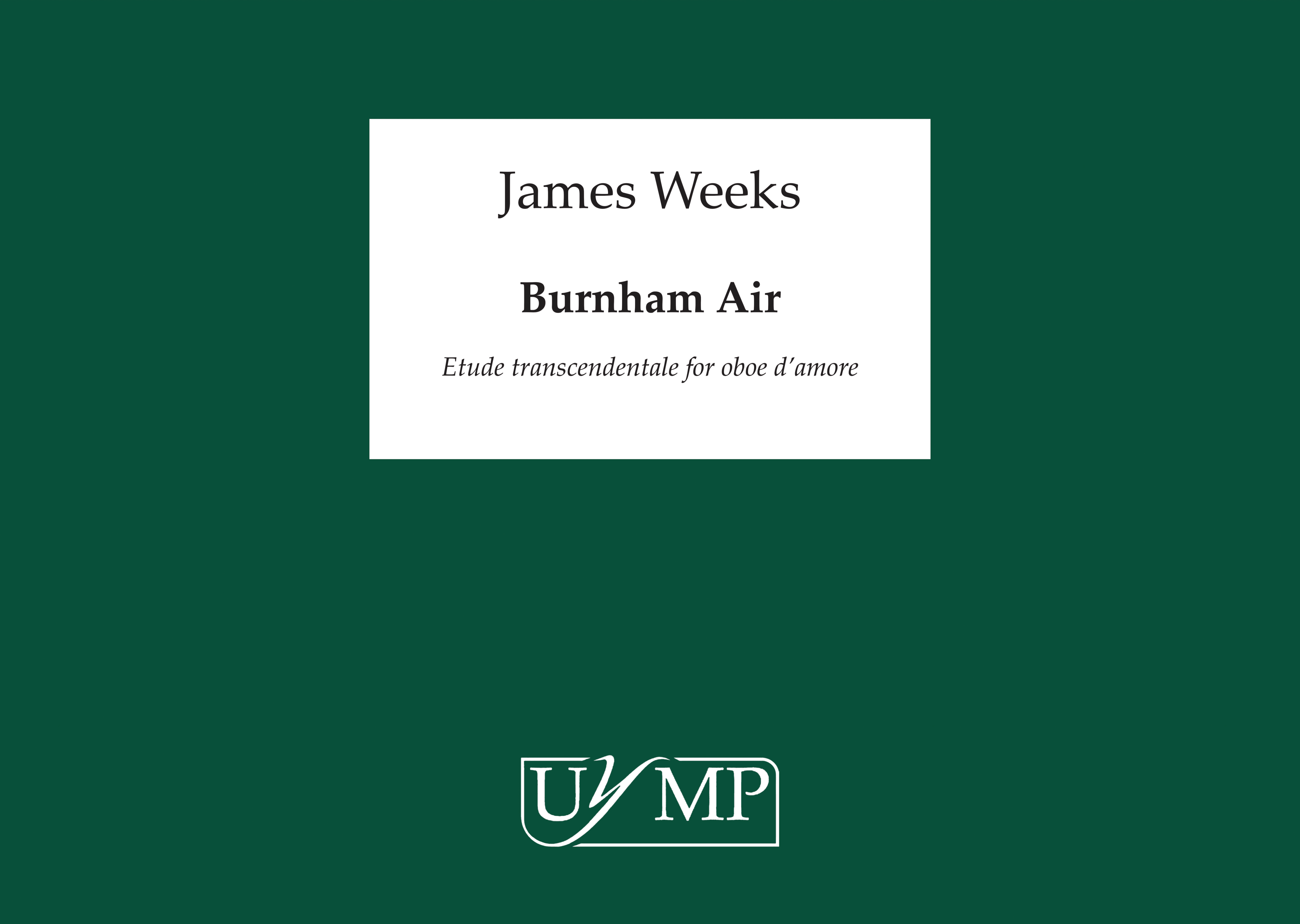James Weeks: Burnham Air: Oboe: Instrumental Work