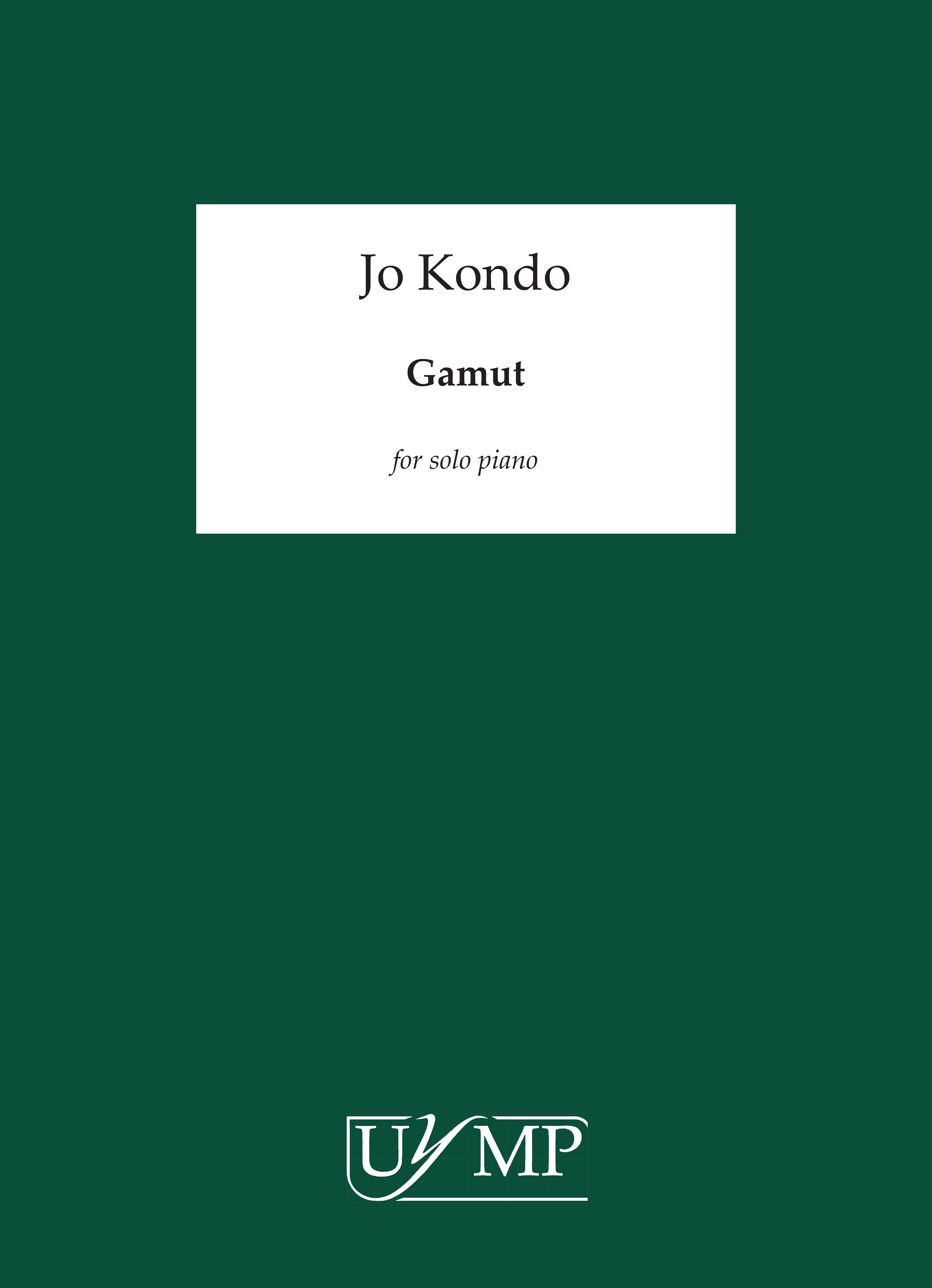 Jo Kondo: Gamut: Piano: Instrumental Work