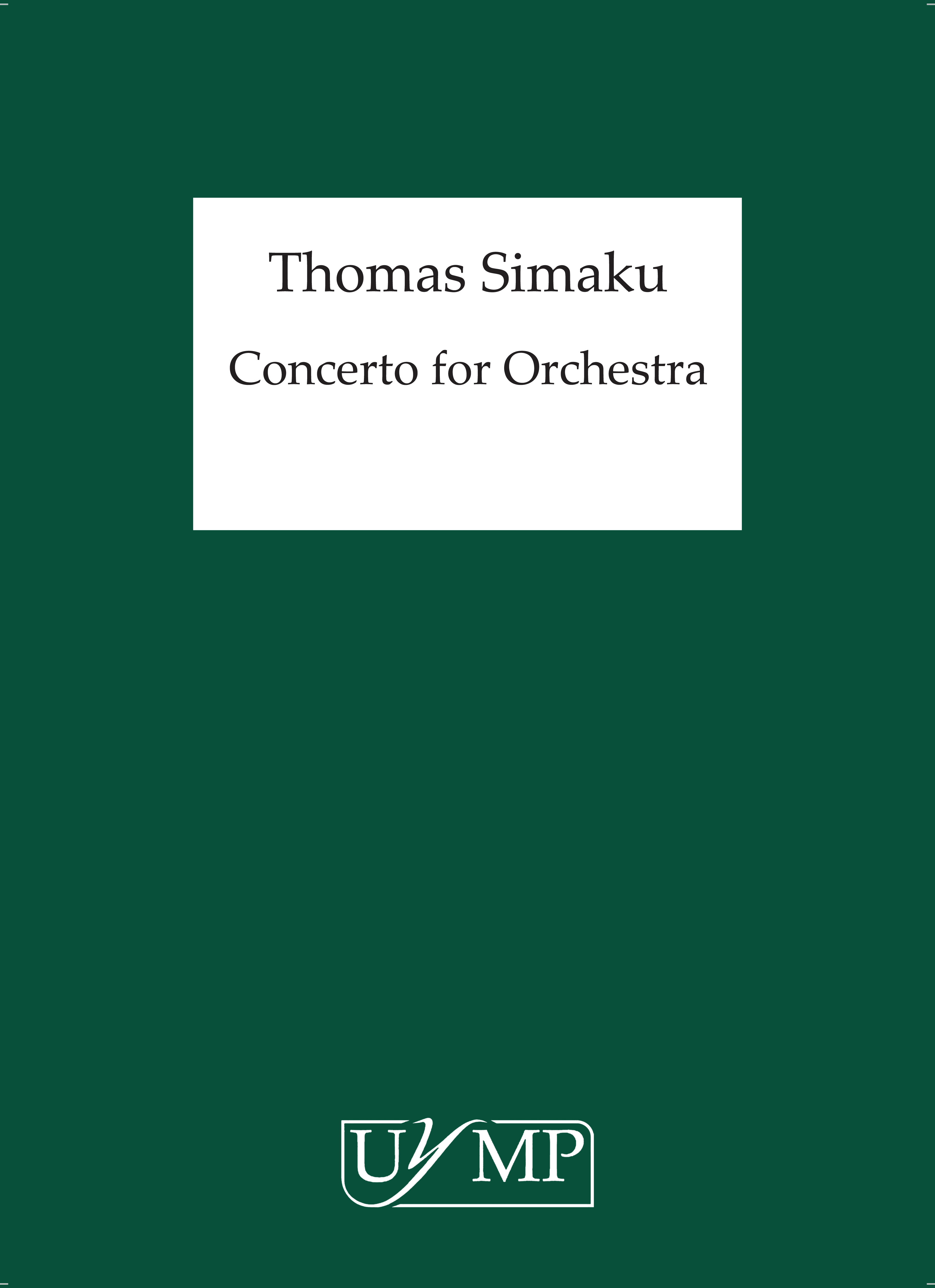 Thomas Simaku: Concerto For Orchestra: Orchestra: Score