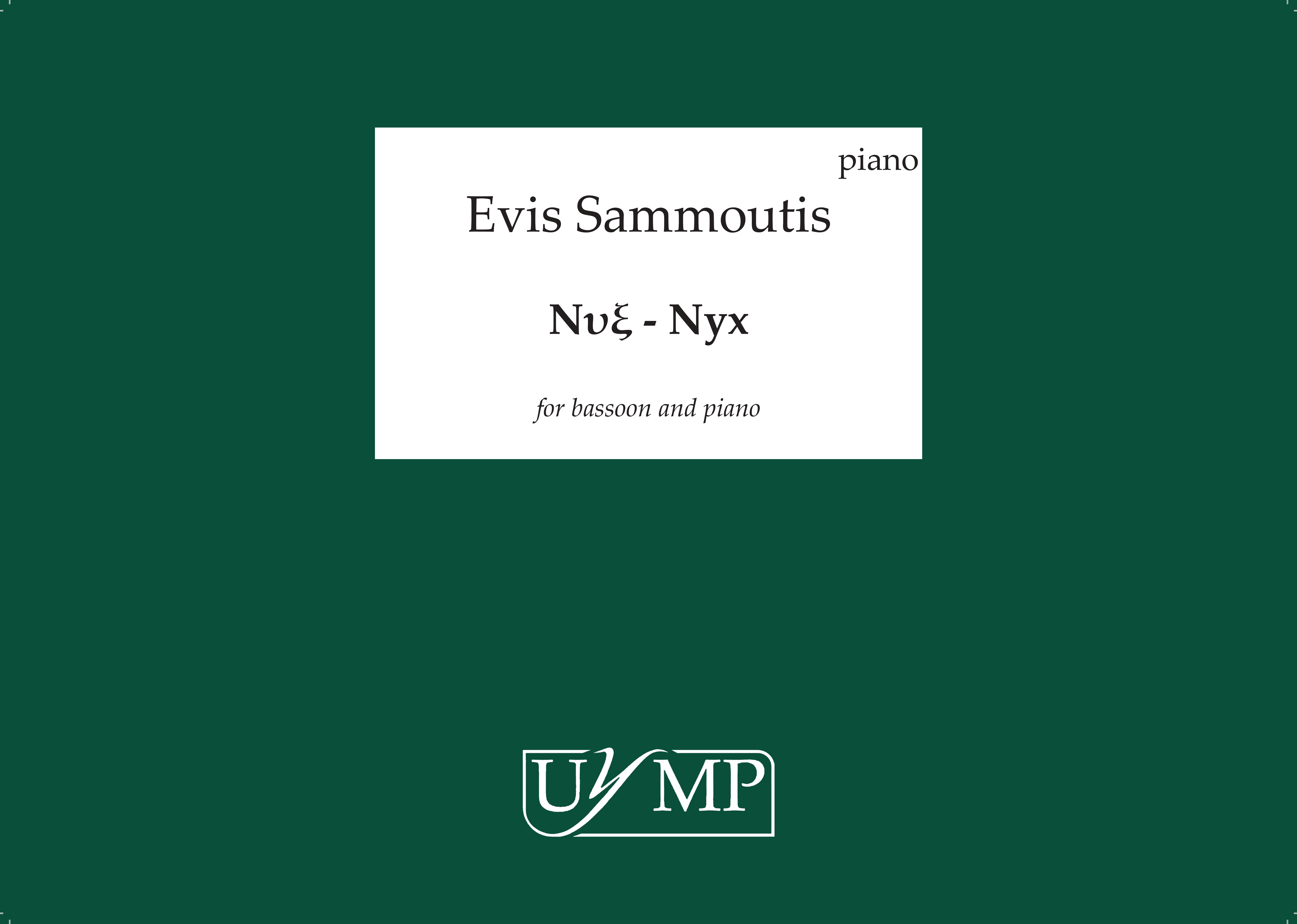 Evis Sammoutis: Nyx: Piano: Instrumental Work