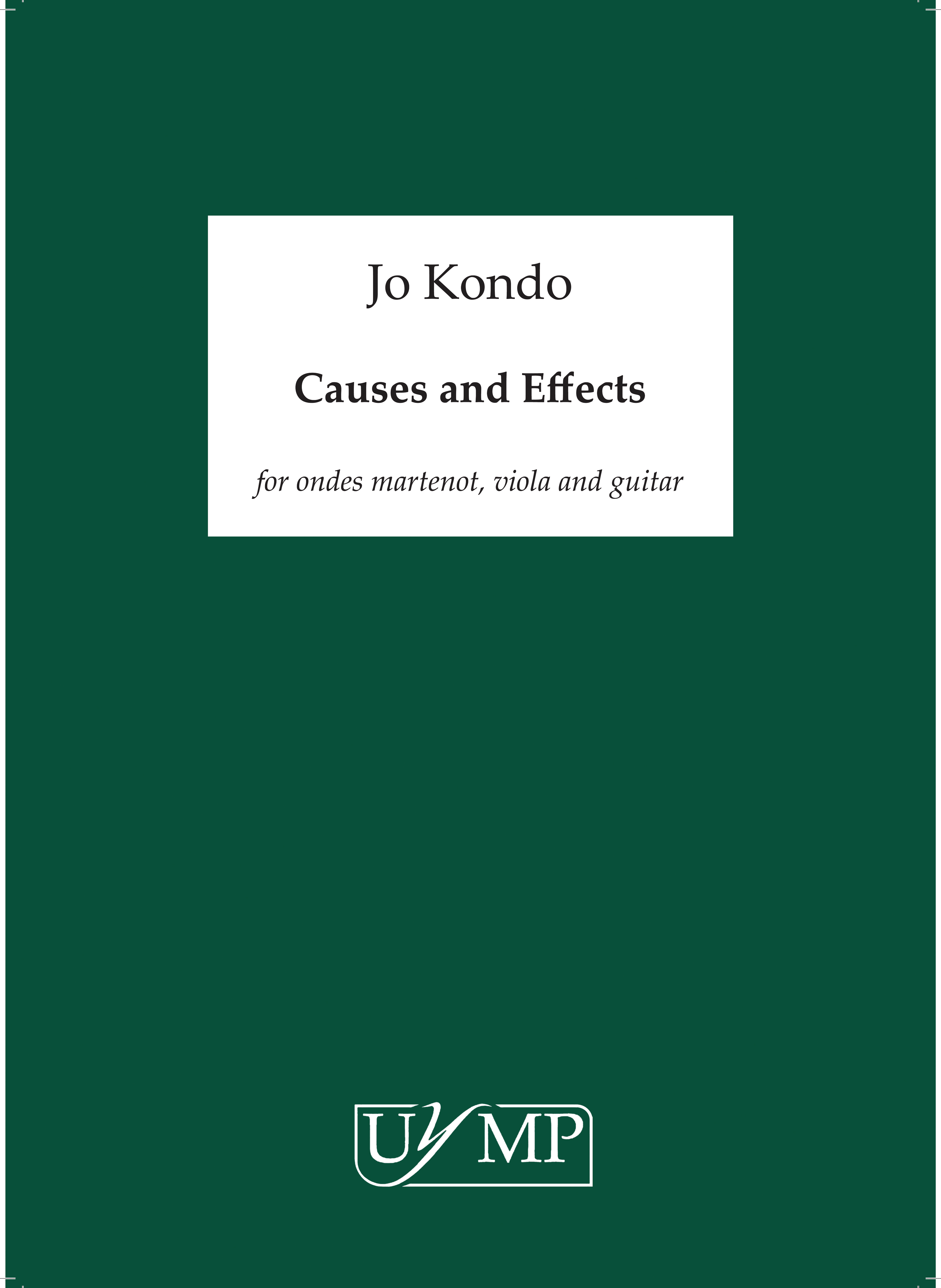 Jo Kondo: Causes And Effects: Chamber Ensemble: Score
