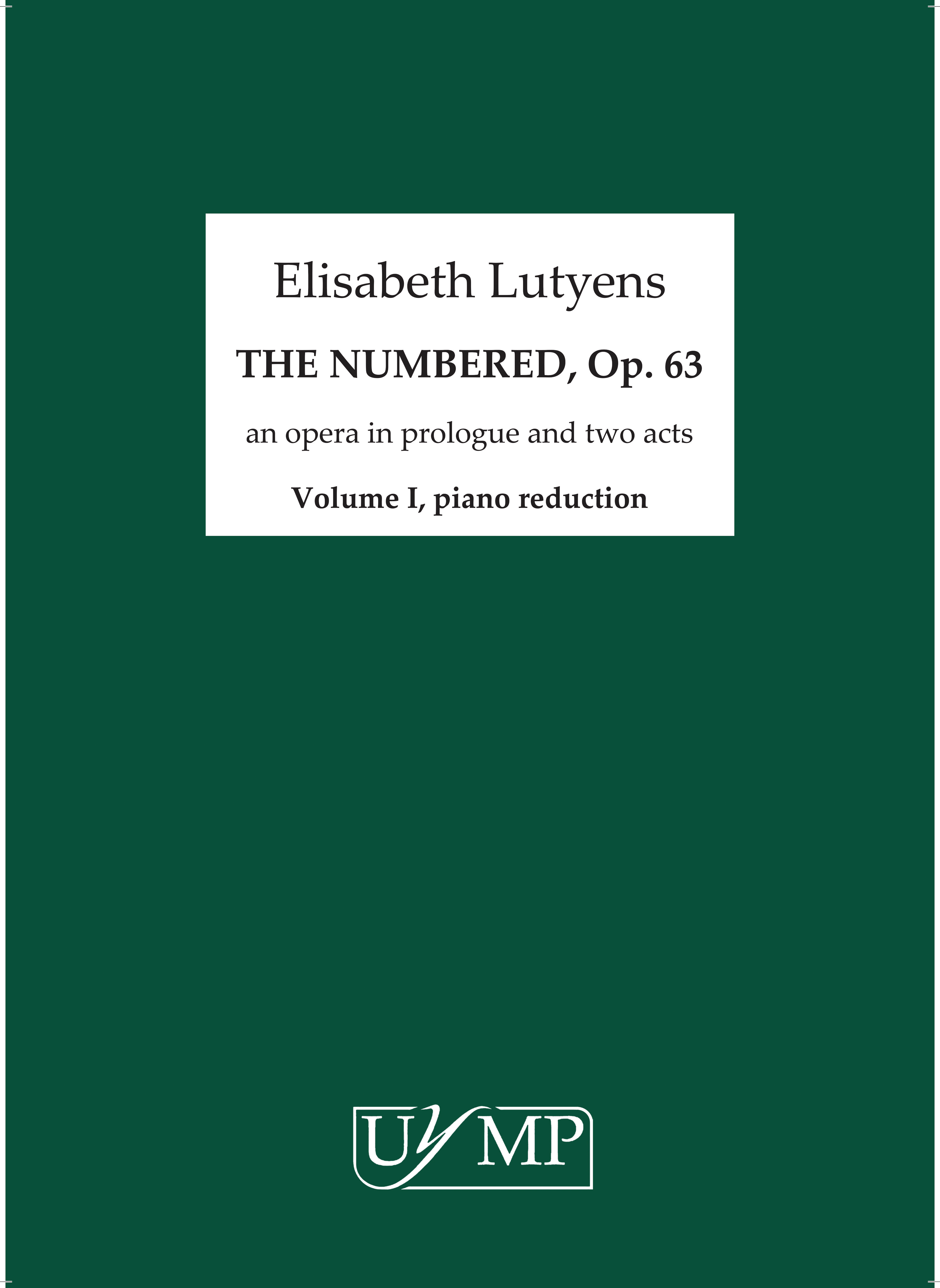 Elisabeth Lutyens: The Numbered  Op. 63: Voice: Vocal Score
