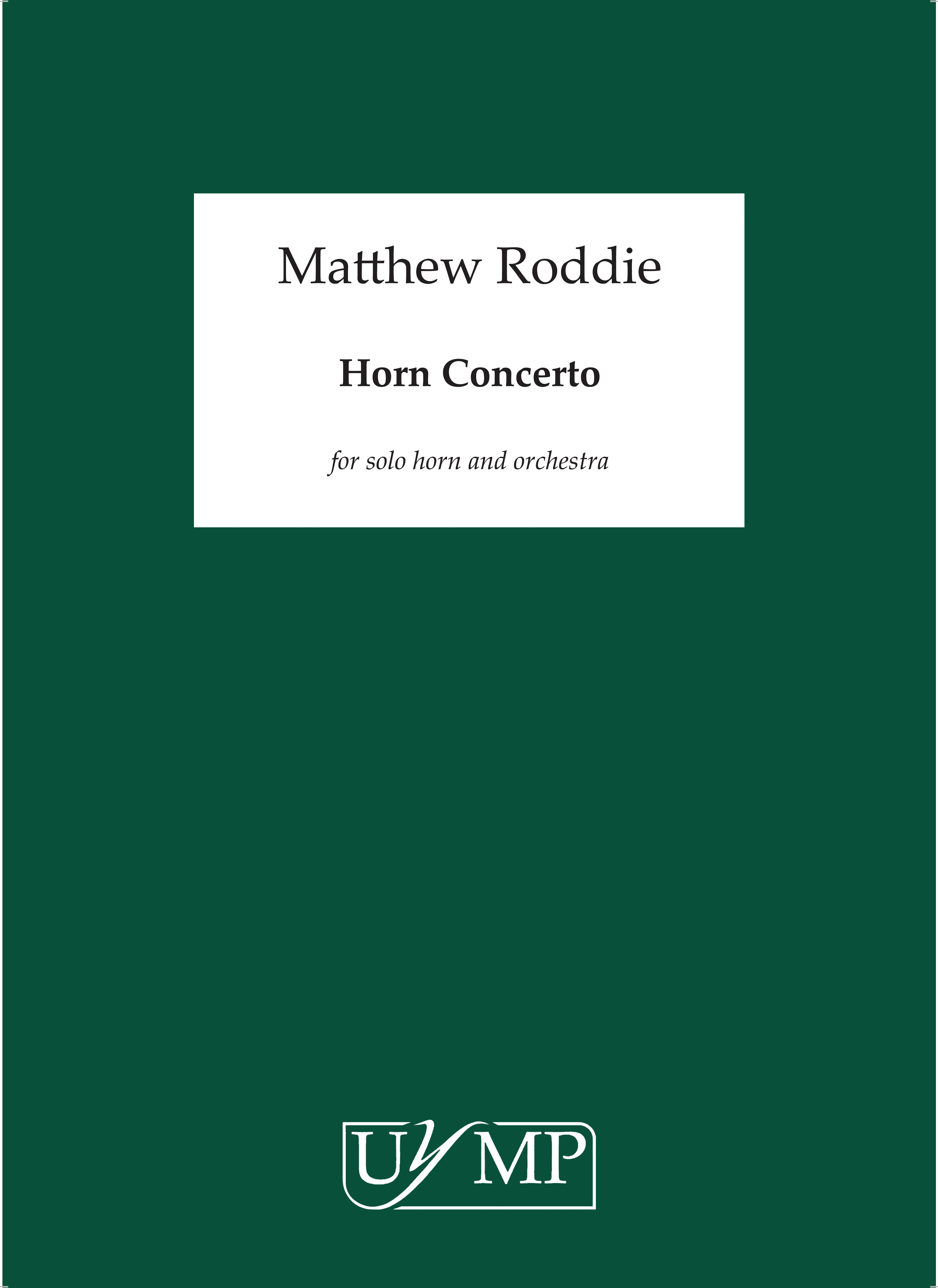 Matthew Roddie: Horn Concerto: French Horn: Score