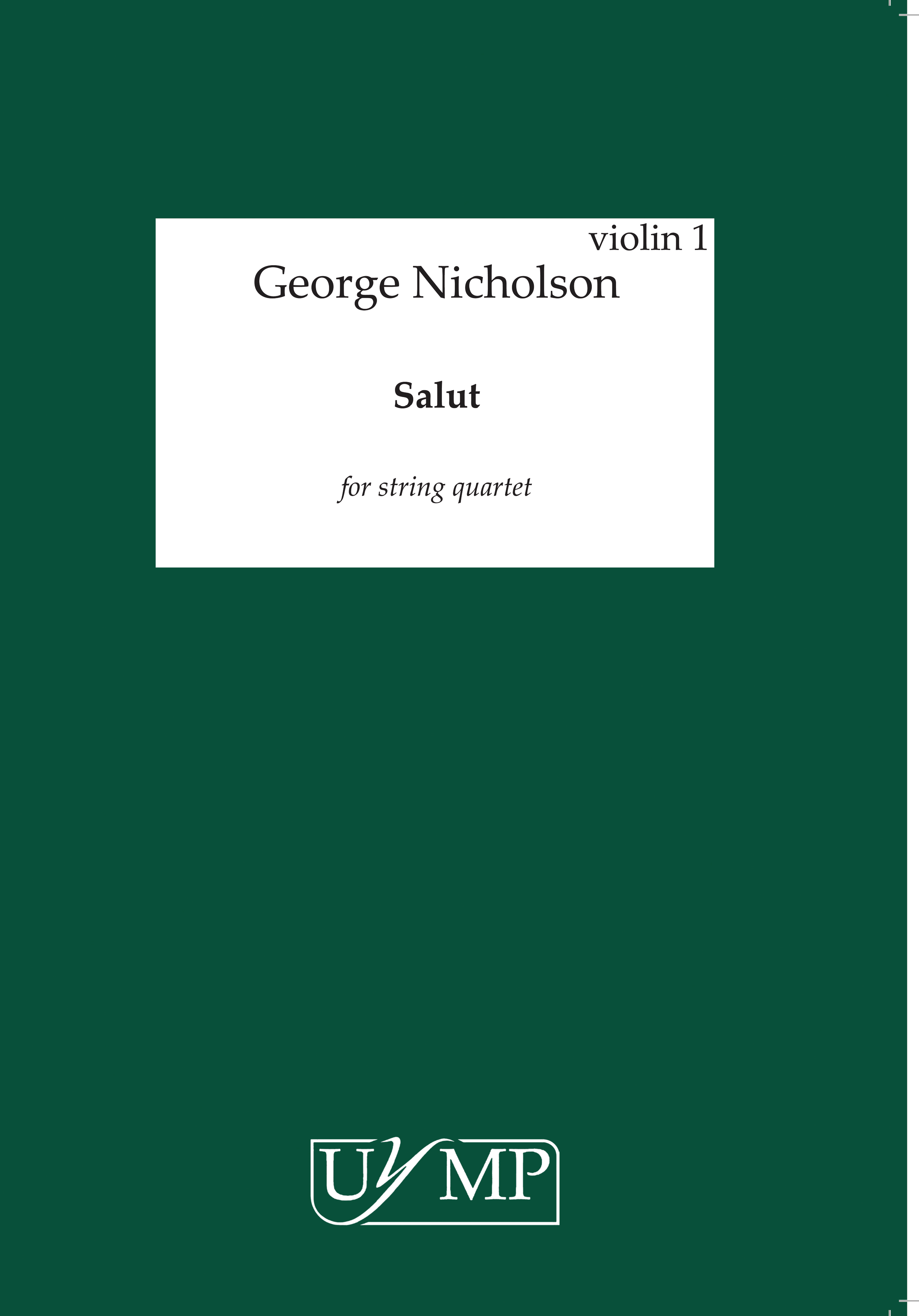George Nicholson: Salut: String Quartet: Parts