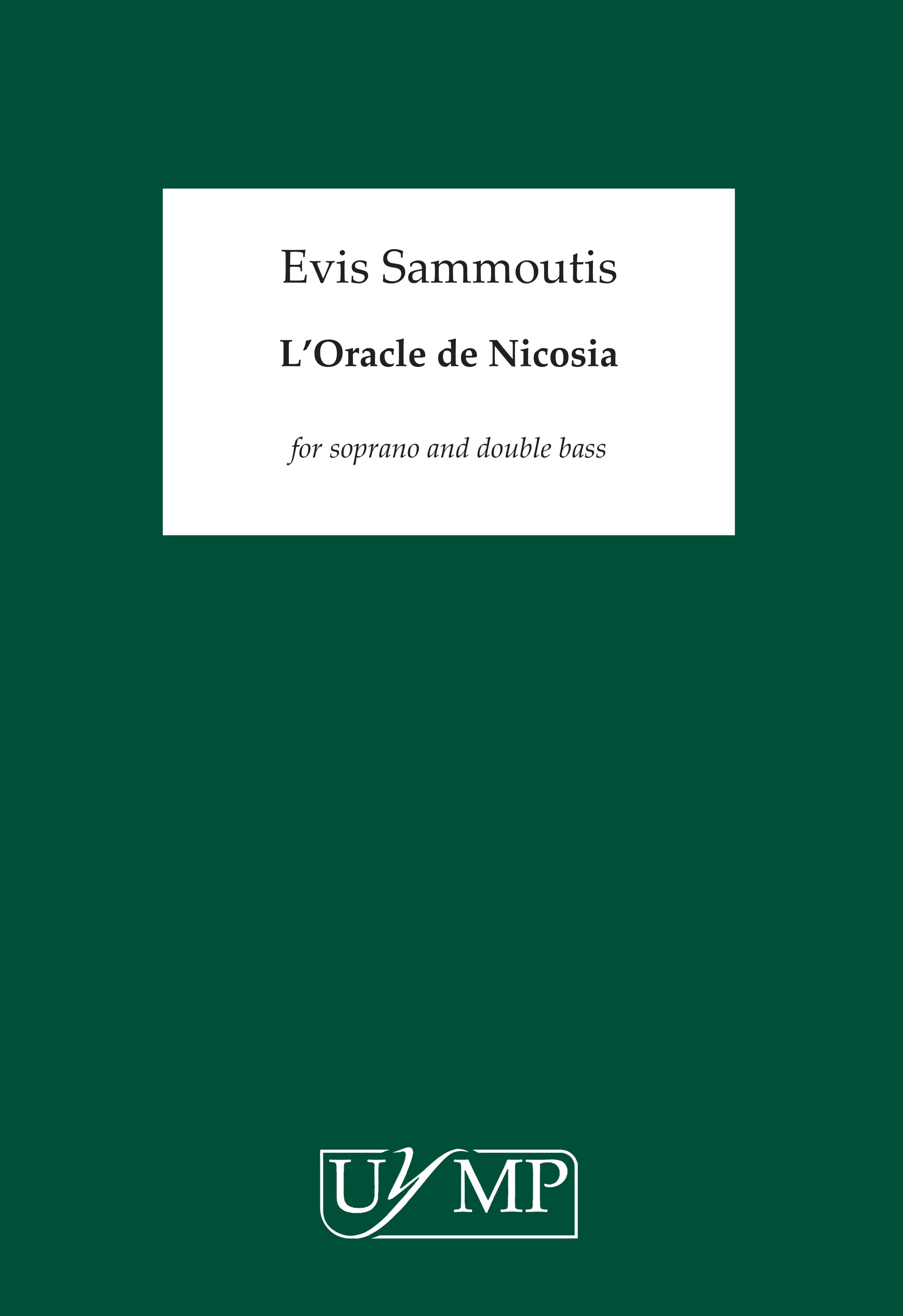 Evis Sammoutis: L'Oracle De Nicosia: Vocal: Score