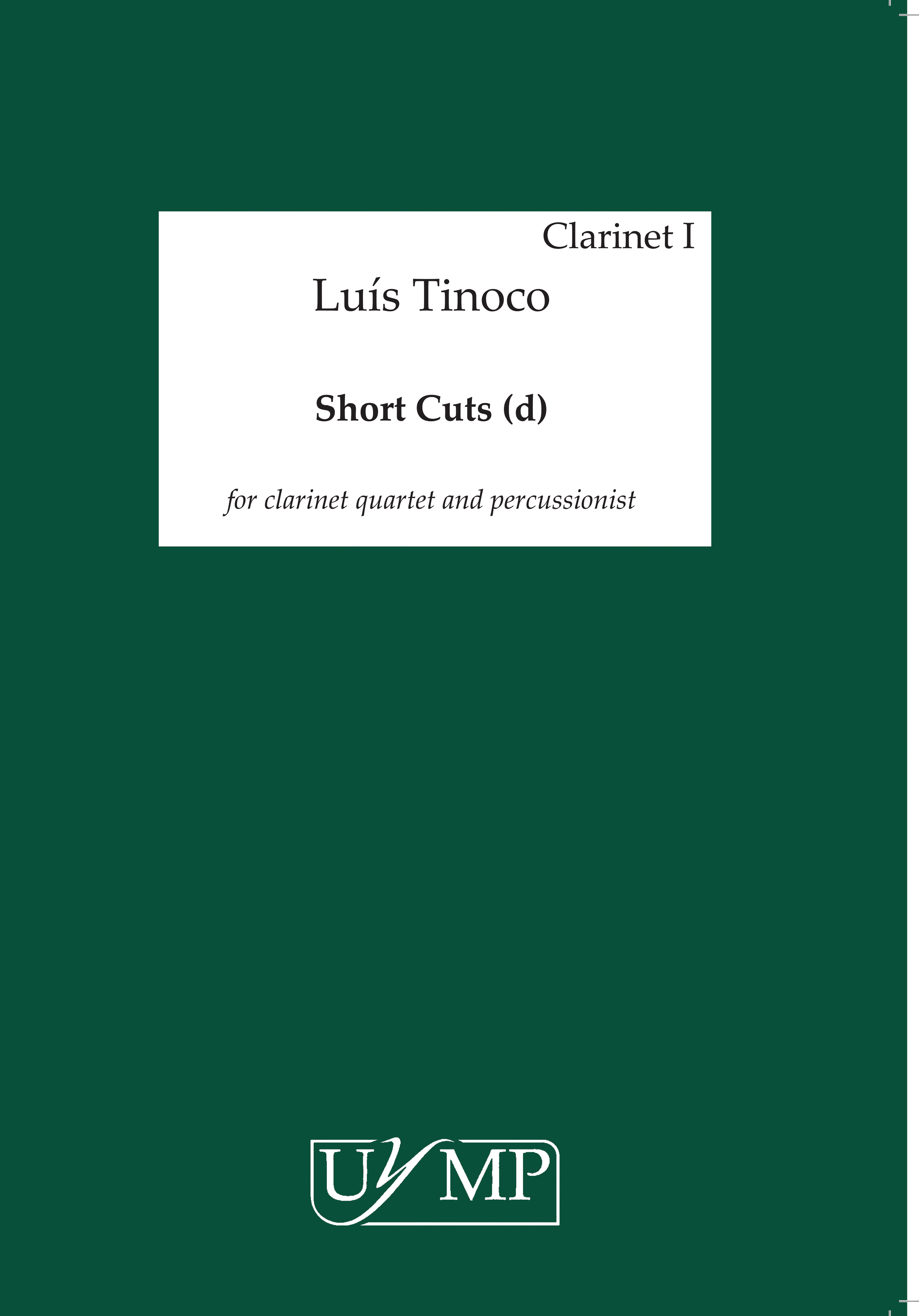 Lus Tinoco: Short Cuts: Chamber Ensemble: Parts